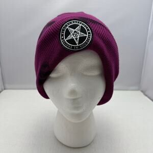 Black Craft Cult Beanie Hat Purple Black Tie Dye Believe In Yourself